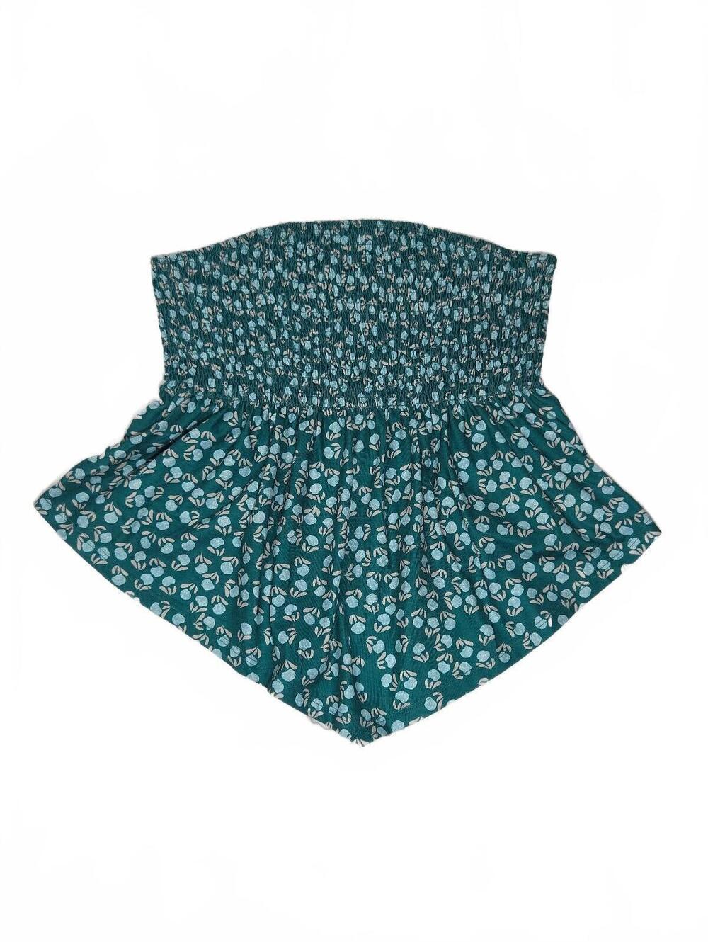 Lillusory Women's Strapless Smocked Floral Peplum Top, Size M